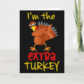 Amusing Extra Turkey Turkey Day Family Group Thank カード (正面)