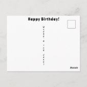 Amusing Happy Birthday Country Mail Tales From Far ポストカード (裏面)