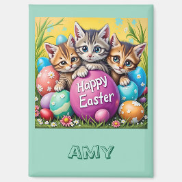 AMY ~ EASTER KITTENS Easter Eggs~  Magnet マグネット