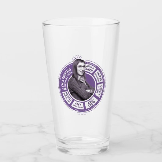 Amy Farrah Fowler情報グラフィック タンブラーグラス (正面)