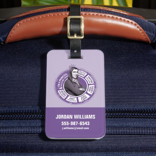 Amy Farrah Fowler情報グラフィック ラゲッジタグ (正面インサイチュ2)