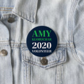 Amy Klobuchar 2020ボランティアラウンドボタン 缶バッジ (インサイチュ)