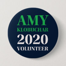Amy Klobuchar 2020ボランティアラウンドボタン