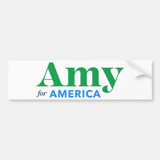 Amy Klobuchar 2020 Amyが社長に バンパーステッカー (正面)