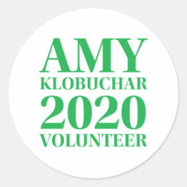 Amy Klobuchar Volunteer 1.5 in Circleスタンプ ラウンドシール