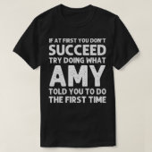AMY Name Personalized Birthday Funny Christmas Jok Tシャツ (デザイン正面)