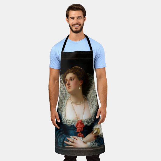 Amy Robsart by William Frederick Yeames エプロン (着用した状態)