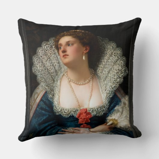 Amy Robsart by William Frederick Yeames クッション (裏面)