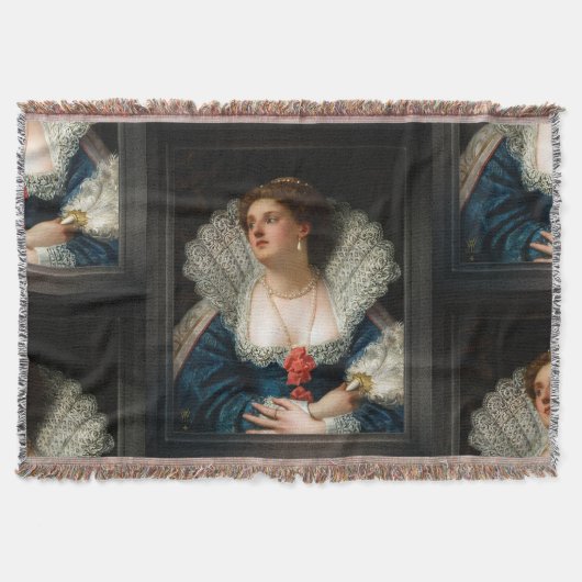 Amy Robsart by William Frederick Yeames スローブランケット (正面)
