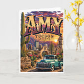 Amy Tucson Arizona オーダーメイド サウスウェスタン カード (黄色い花)