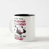 Amyloidosis Awareness Month Ribbon Gifts ツートーンマグカップ (正面左)