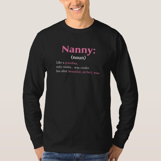 Amzing Nanny Definition Mom Mother's Day Tシャツ (正面)