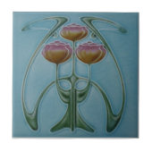 AN001アールヌーボーの再生のアンティークのタイル タイル (正面)