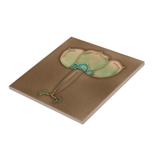 AN006アールヌーボーの再生のアンティークのタイル タイル (側面)