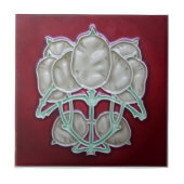 AN011アールヌーボーの再生のアンティークのタイル タイル (正面)