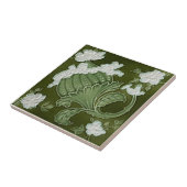 AN014アールヌーボーの再生のアンティークのタイル タイル (側面)