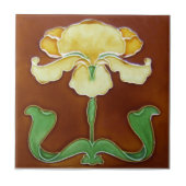 AN023アールヌーボーの再生のアンティークのタイル タイル (正面)