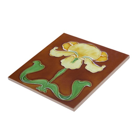 AN023アールヌーボーの再生のアンティークのタイル タイル (側面)