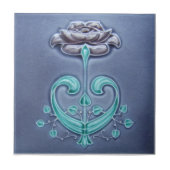 AN024アールヌーボーの再生のアンティークのタイル タイル (正面)