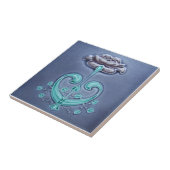 AN024アールヌーボーの再生のアンティークのタイル タイル (側面)