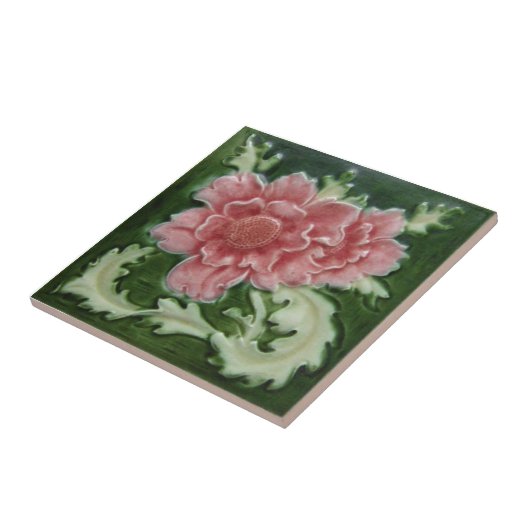 AN025アールヌーボーの再生のアンティークのタイル タイル (側面)