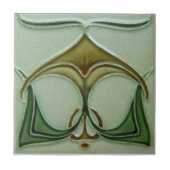 AN026アールヌーボーの再生のアンティークのタイル タイル (正面)