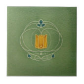 AN030アールヌーボーの再生のアンティークのタイル タイル (正面)