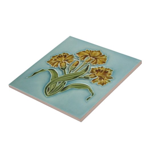 AN031アールヌーボーの再生のアンティークのタイル タイル (側面)