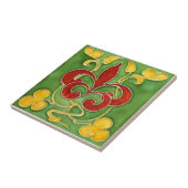 AN032アールヌーボーの再生のアンティークのタイル タイル (側面)