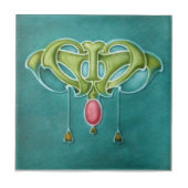 AN041アールヌーボーの再生のアンティークのタイル タイル (正面)