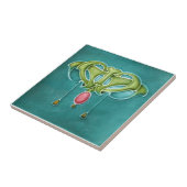 AN041アールヌーボーの再生のアンティークのタイル タイル (側面)