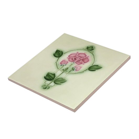 AN047アールヌーボーの再生のアンティークのタイル タイル (側面)