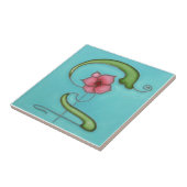 AN050アールヌーボーの再生のアンティークのタイル タイル (側面)