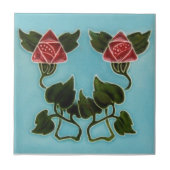 AN052アールヌーボーの再生のアンティークのタイル タイル (正面)