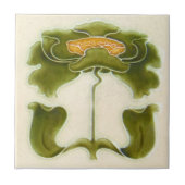 AN055アールヌーボーの再生のアンティークのタイル タイル (正面)