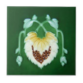 AN056アールヌーボーの再生のアンティークのタイル タイル (正面)