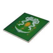 AN067アールヌーボーの再生のアンティークのタイル タイル (側面)