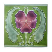 AN085アールヌーボーの再生のアンティークのタイル タイル (正面)