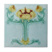 AN086アールヌーボーの再生のアンティークのタイル タイル (正面)