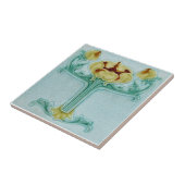 AN086アールヌーボーの再生のアンティークのタイル タイル (側面)