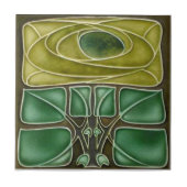 AN103アールヌーボーの再生のアンティークのタイル タイル (正面)