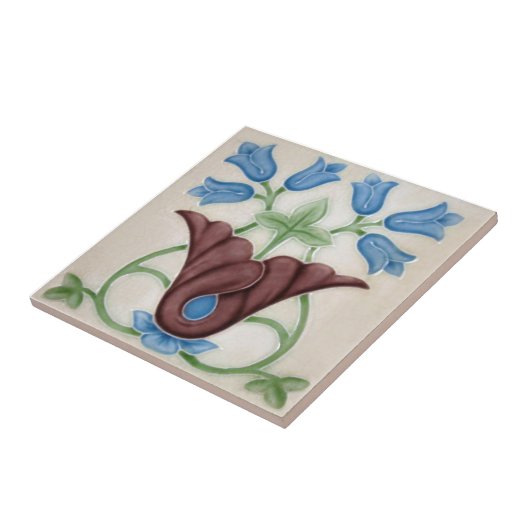 AN108アールヌーボーの再生のアンティークのタイル タイル (側面)