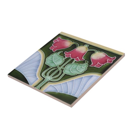 AN111アールヌーボーの再生のアンティークのタイル タイル (側面)