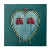 AN116アールヌーボーの再生のアンティークのタイル タイル (正面)