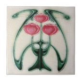 AN122アールヌーボーの再生のアンティークのタイル タイル (正面)