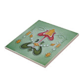 AN123アールヌーボーの再生のアンティークのタイル タイル (側面)