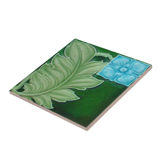 AN128アールヌーボーの再生のアンティークのタイル タイル (側面)