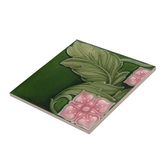 AN132アールヌーボーの再生のアンティークのタイル タイル (側面)