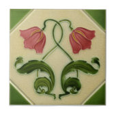 AN135アールヌーボーの再生のアンティークのタイル タイル (正面)