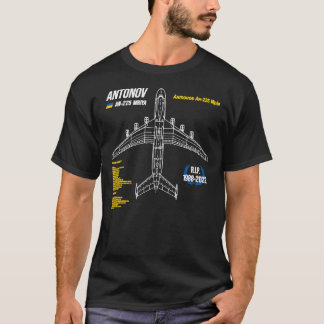 AN-225 Antonov Mriya Cargo Plane RIP Poster Classi Tシャツ